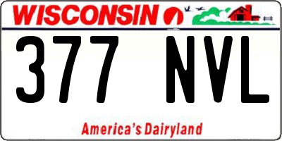 WI license plate 377NVL