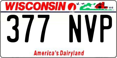 WI license plate 377NVP
