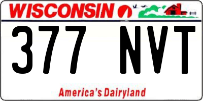 WI license plate 377NVT