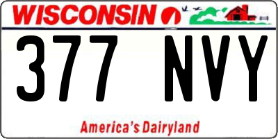 WI license plate 377NVY