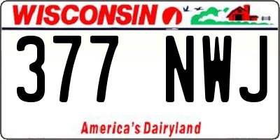 WI license plate 377NWJ