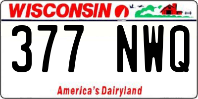 WI license plate 377NWQ