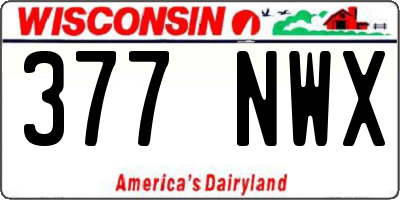 WI license plate 377NWX