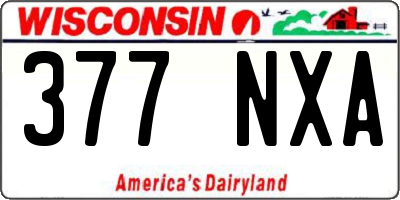 WI license plate 377NXA
