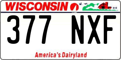 WI license plate 377NXF