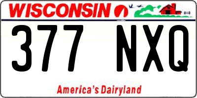 WI license plate 377NXQ