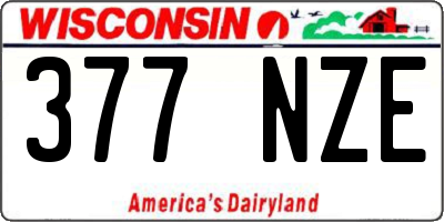WI license plate 377NZE