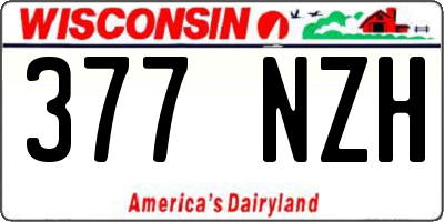 WI license plate 377NZH