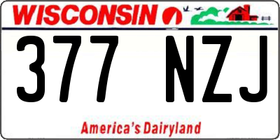 WI license plate 377NZJ