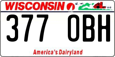 WI license plate 377OBH