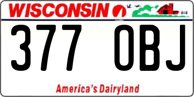 WI license plate 377OBJ