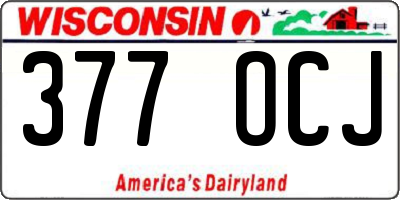WI license plate 377OCJ