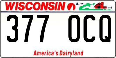 WI license plate 377OCQ