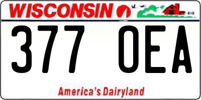 WI license plate 377OEA