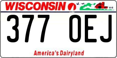 WI license plate 377OEJ