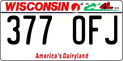 WI license plate 377OFJ