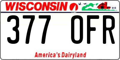 WI license plate 377OFR