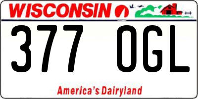 WI license plate 377OGL