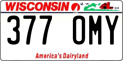 WI license plate 377OMY