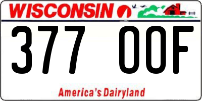 WI license plate 377OOF