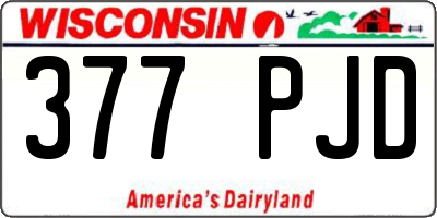 WI license plate 377PJD