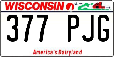 WI license plate 377PJG