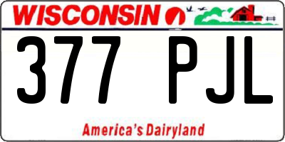 WI license plate 377PJL
