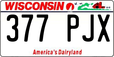 WI license plate 377PJX