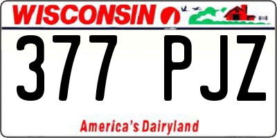 WI license plate 377PJZ