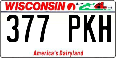 WI license plate 377PKH