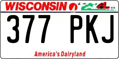 WI license plate 377PKJ