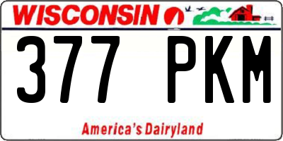 WI license plate 377PKM