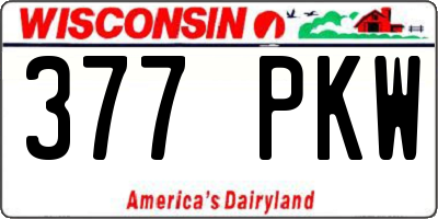 WI license plate 377PKW