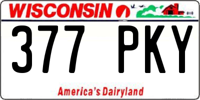WI license plate 377PKY