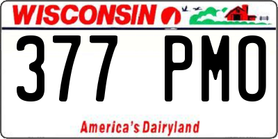 WI license plate 377PMO