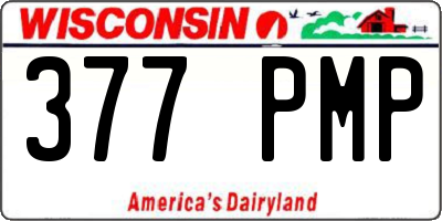 WI license plate 377PMP
