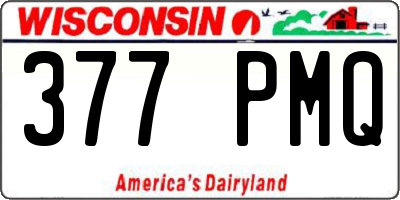 WI license plate 377PMQ