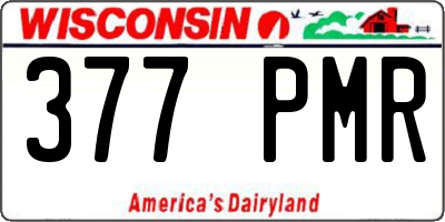 WI license plate 377PMR