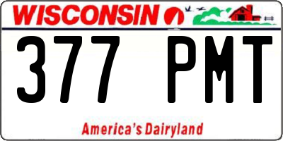 WI license plate 377PMT