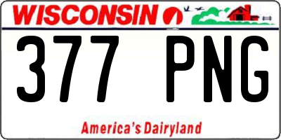 WI license plate 377PNG