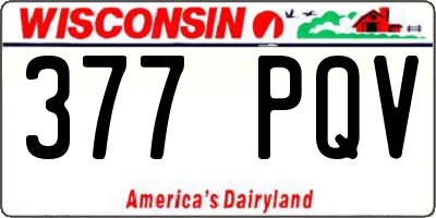 WI license plate 377PQV