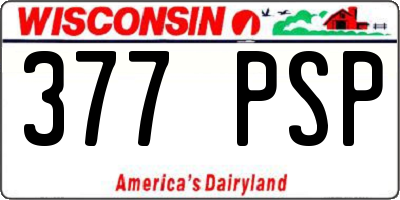 WI license plate 377PSP
