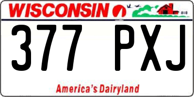 WI license plate 377PXJ