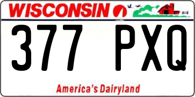 WI license plate 377PXQ
