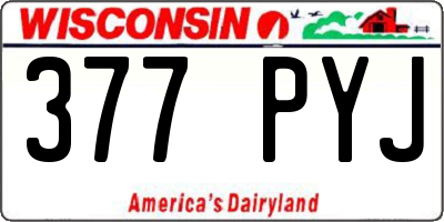 WI license plate 377PYJ