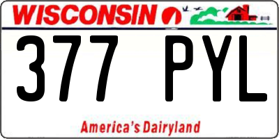 WI license plate 377PYL