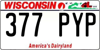 WI license plate 377PYP