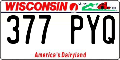 WI license plate 377PYQ