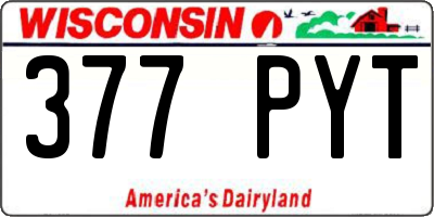 WI license plate 377PYT