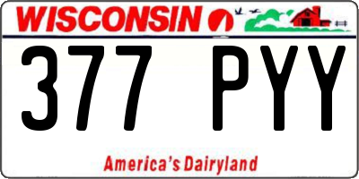 WI license plate 377PYY